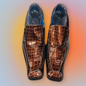 - Faux Alligator Men’s Shoes Size EU 45/US 11 Slip On.
